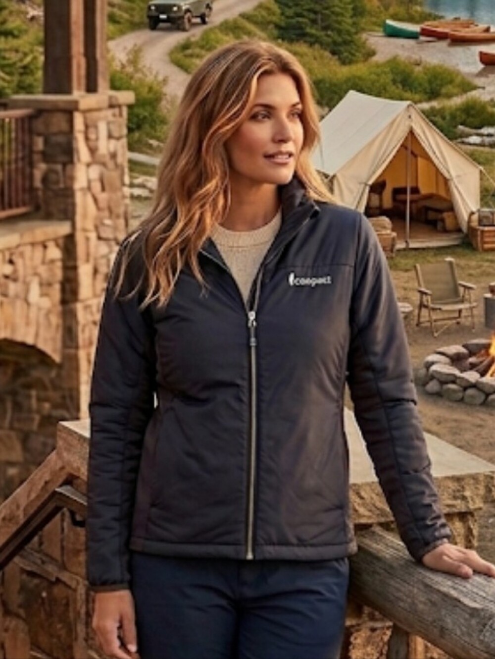 NAVY COTOPAXI PACAYA PACKABLE JACKET